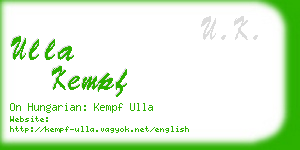 ulla kempf business card